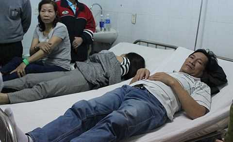 Công nhân bị thương đang điều trị tại Bệnh viện Đà Nẵng 