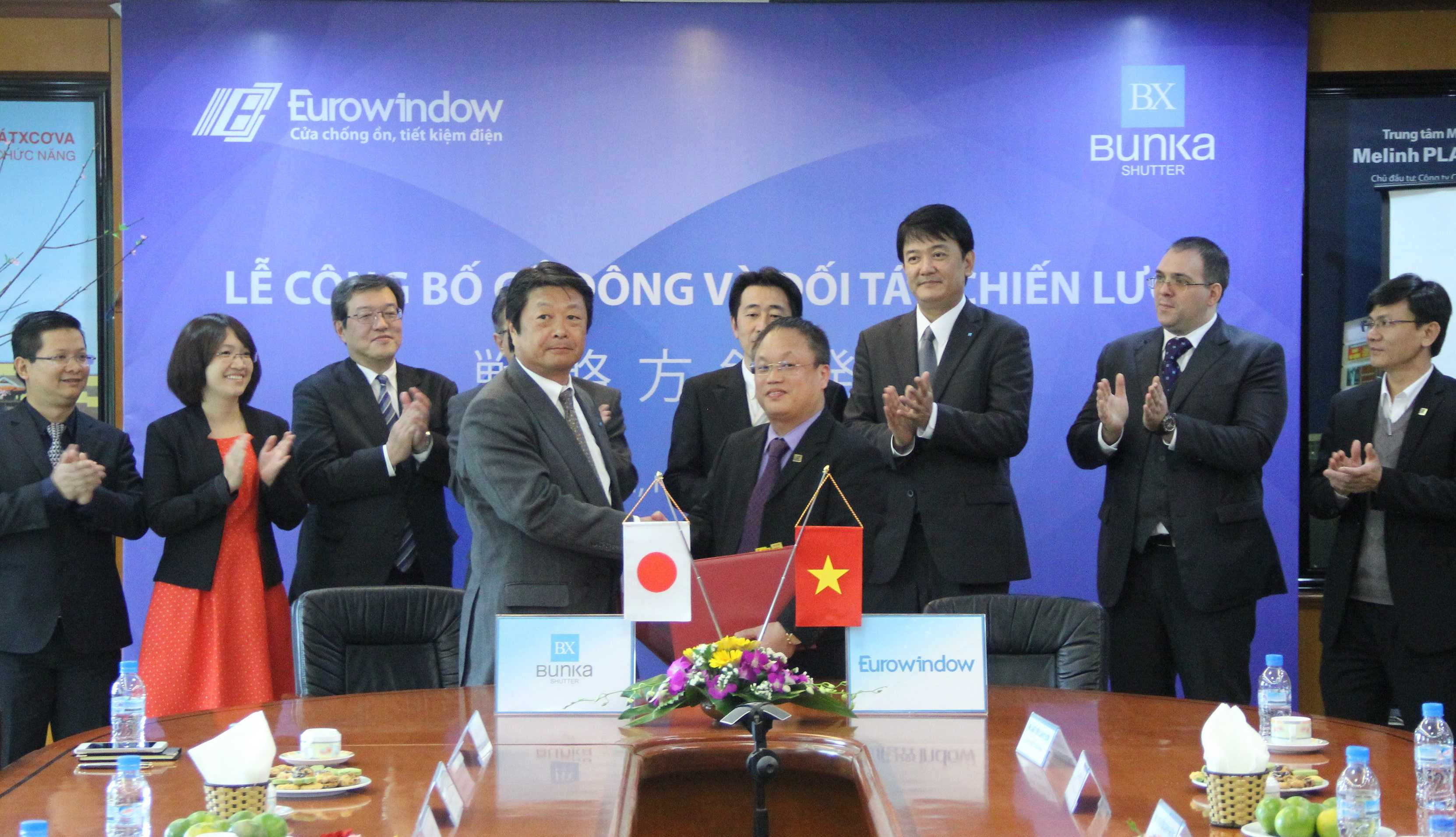 Công ty Bunka Shutter (Nhật Bản) đã trở thành cổ đông lớn và đối tác chiến lược của Eurowindow