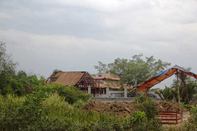 Phần diện tích xây dựng dở dang bị đình chỉ thi công