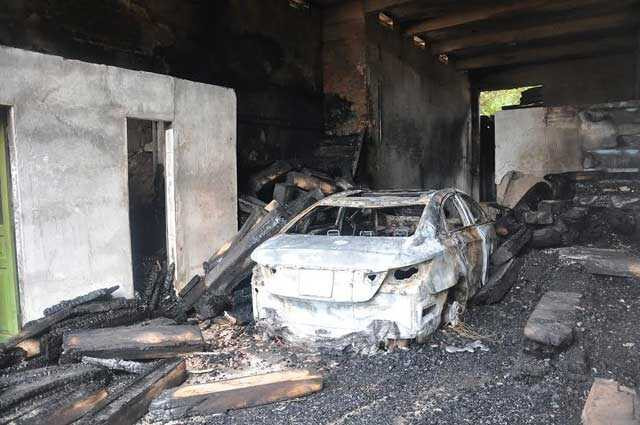 Hiện trường vụ cháy do con chuột gián tiếp gây ra.