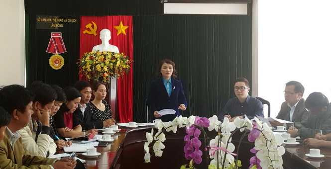 Cuộc họp khẩn nhằm chấn chỉnh, cảnh báo các đơn vị kinh doanh du lịch mạo hiểm sáng 27-2 tại Sở VH-TT&DL tỉnh Lâm Đồng - Ảnh: Chính Thành