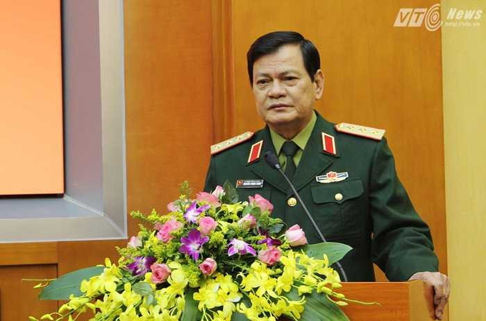 Thượng tướng Nguyễn Thành Cung phát biểu tại Hội nghị - Ảnh: Hồng Pha