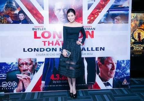 Cao Thái Hà thanh lịch với váy xuyên thấu. 