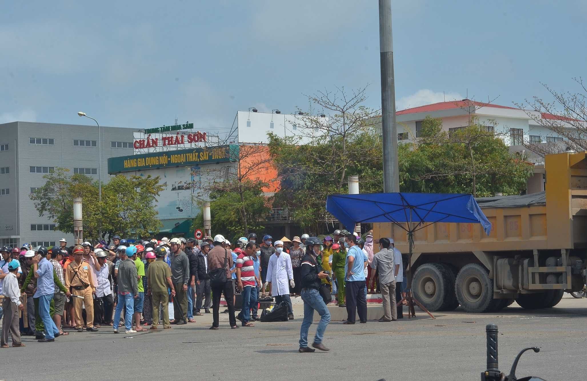 Hiện trường vụ tai nạn.