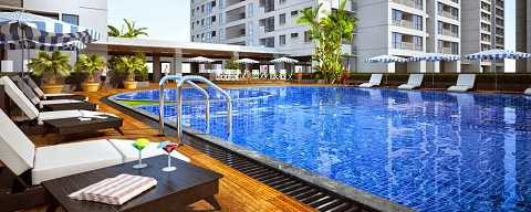 Bể bơi khoáng mặn bốn mùa độc đáo tại tầng 5 tòa nhà Bể bơi khoáng mặn bốn mùa độc đáo tại tầng 5 tòa nhà