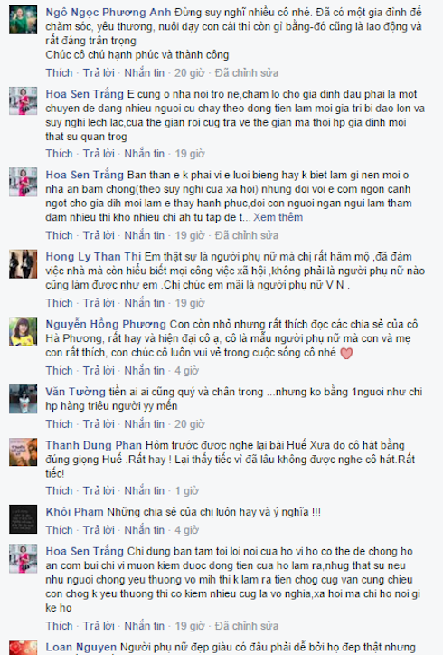 Status của Hà Phương nhận được nhiều sự đồng tình.