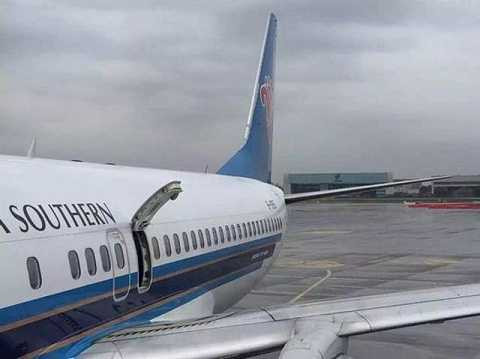 Sự cố xảy ra trên máy bay hãng China Southern đang chờ cất cánh. Ảnh Shanghaiist