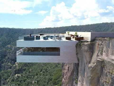 Được gọi là Copper Canyon Cocktail Bar, nhà hàng trên vách đá này sẽ nằm gần thác nước Falls Basaseachic ở Mexico. Nơi đây chắc chắn sẽ cung cấp một cái nhìn tuyệt đẹp của cảnh quan cảnh quan xung quanh.