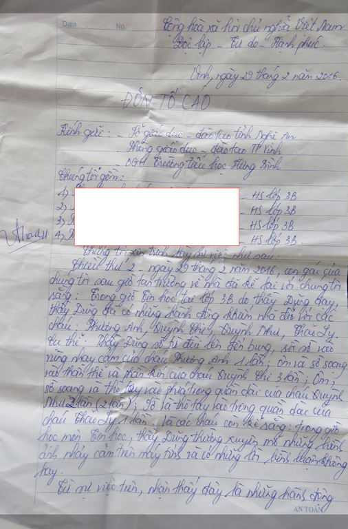 Thầy giáo dâm ô học sinh