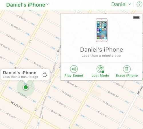 Find My iPhone là tính năng bảo mật rất tốt của Apple. Ảnh: Yahoo News.