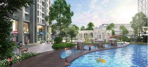 Bể bơi trung tâm dài 50m tại khu căn hộ The Arcadia – Vinhomes Gardenia 