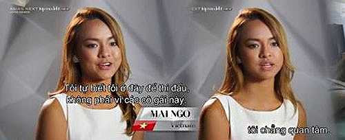 Mới đây trong tập đầu tiên phát sóng, Quỳnh Mai bị các cô gái sống cùng nhà chung chê trách về thái độ cư xử. Tuy nhiên cô mạnh mẽ đáp trả bằng tinh thần rất quyết liệt. Có thể nói, trong tập 1 của Asia's Next Top Model, Quỳnh Mai trở thành nhân vật chính với mọi câu chuyện, diễn biến đều xoay quanh cô.