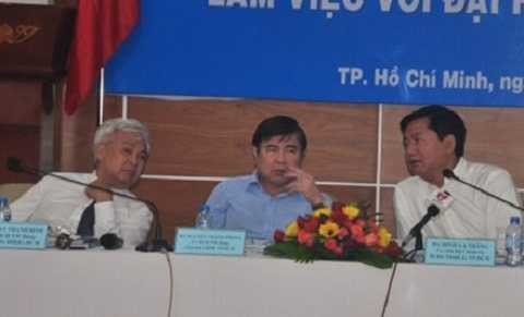 Bí Thư Đinh La Thăng tại buổi làm việc- Ảnh:Tiền Phong