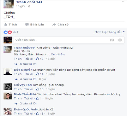 Page tập hợp thông tin của các thành viên