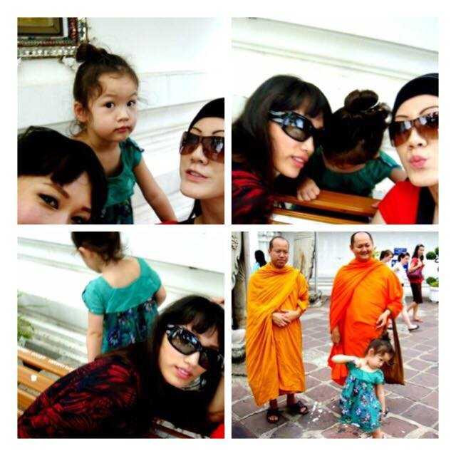 Nữ DJ gốc Việt và con gái.