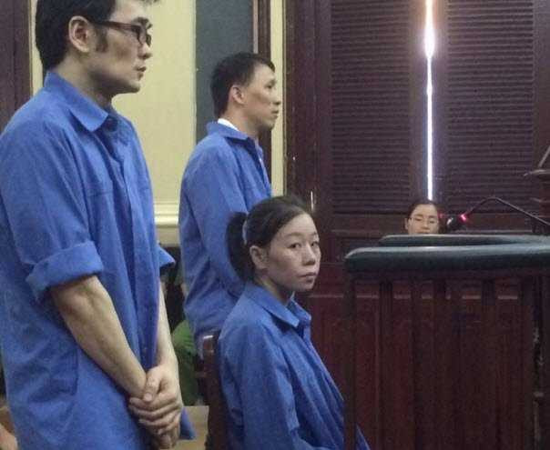 Các bị cáo tại phiên tòa ngày 16.3.