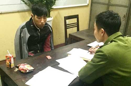 Nguyễn Xuân Tình tại cơ quan điều tra.