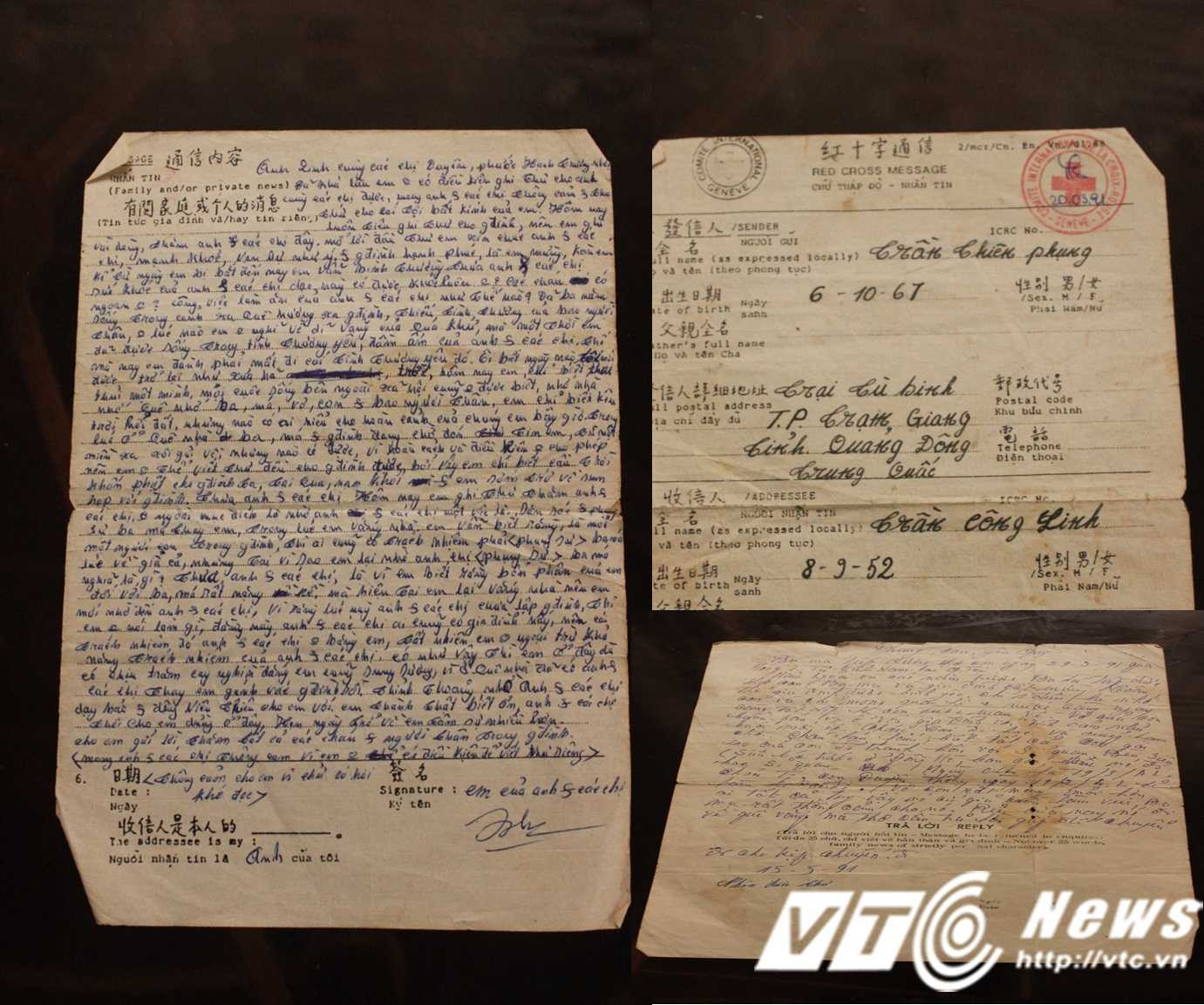 Nhờ sự can thiệp của Hội Chữ thập đỏ Quốc tế anh Phụng và gia đình mới được viết thư từ qua lại cho nhau.