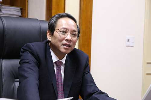 Ông Hoàng Đăng Quang, Bí thư Tỉnh ủy Quảng Bình trong cuộc trao đổi với VnExpress. Ảnh: Hoàng Táo.