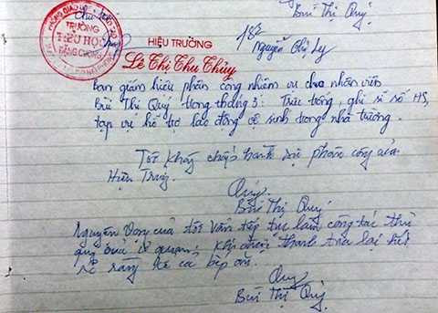 Bà Quý không chấp hành sự điều động, phân công nhiệm vụ của Nhà trường, chỉ thích làm thủ quỹ Bà Quý không chấp hành sự điều động, phân công nhiệm vụ của Nhà trường, chỉ thích làm thủ quỹ