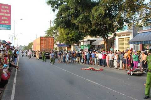 Hiện trường vụ tai nạn-Ảnh:Thanh Hải Hiện trường vụ tai nạn-Ảnh:Thanh Hải