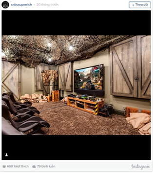 Căn phòng được thiết kế riêng để chơi game này thuộc một biệt thự có giá 35 triệu USD