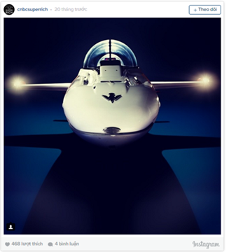 Máy bay dưới nước là một trong những thú chơi mới của giới siêu giàu. Nó có giá 1,7 triệu USD. 