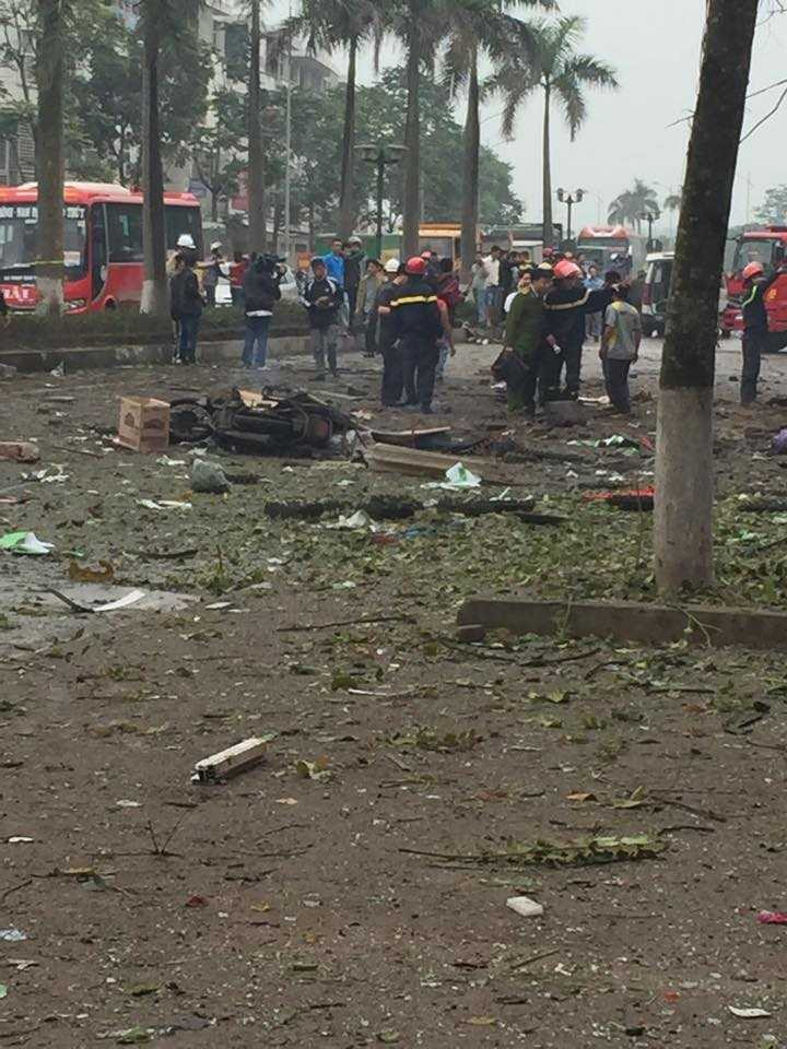 Vụ nổ được cho là khiến nhiều người thương vong - Nguồn ảnh: Tiểu Long (otofun)