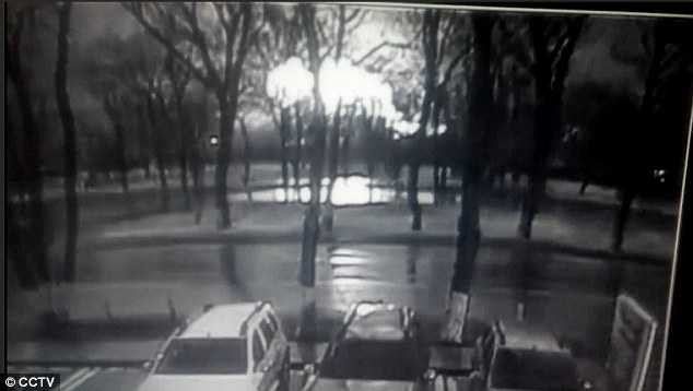 Quả cầu lửa phát ra khi máy bay gặp nạn