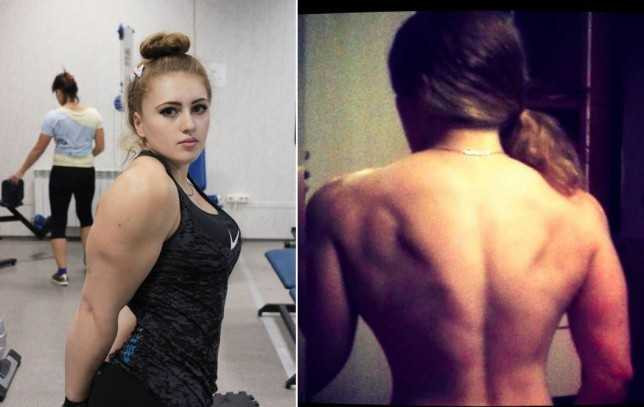 Ngắm nhìn cơ bắp cuồn cuộn của búp bê Nga xinh đẹp