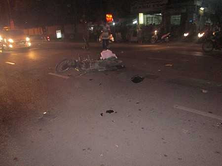 Hiện trường vụ tai nạn.