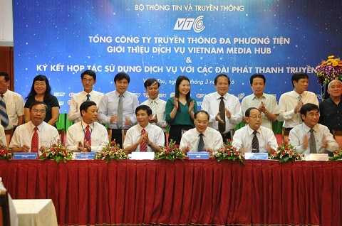 Lễ ký kết hợp tác sử dụng dịch vụ VMH với các Đài PTTH địa phương
