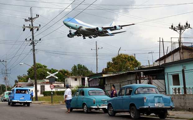 Chuyên cơ của Tổng thống Mỹ đến Havana, Cuba
