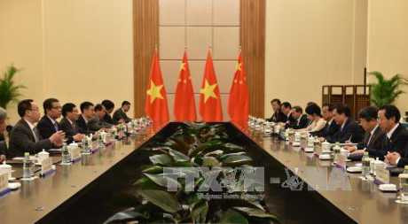 Quang cảnh buổi hội kiến. Ảnh: Yến Kiên - P/v TTXVN tại Trung Quốc