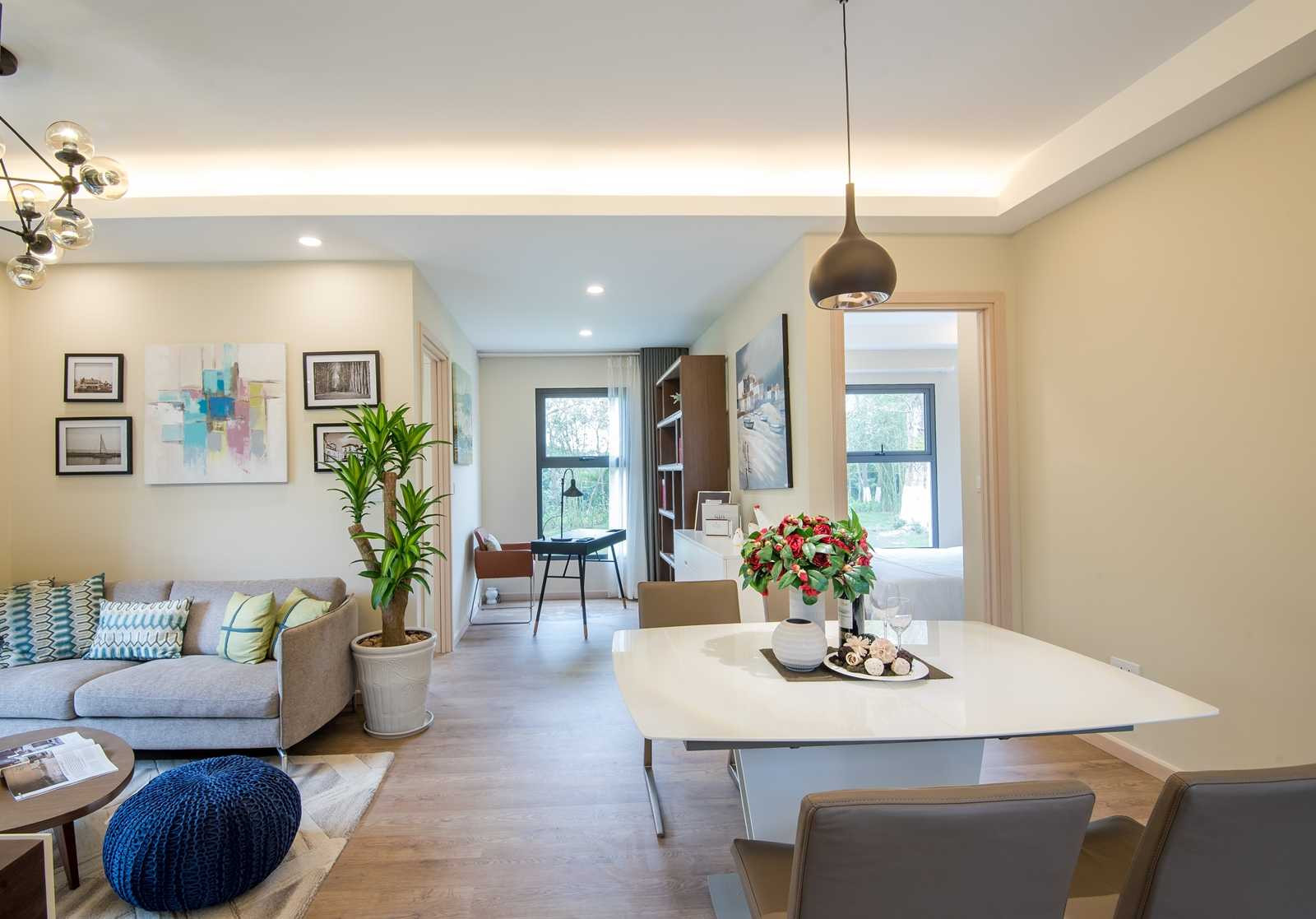 Căn hộ nhỏ nhưng vẫn đầy đủ không gian sinh hoạt chung và riêng là lựa chọn của nhiều người trẻ