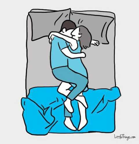 Ôm chặt nhau khi ngủ thể hiện sự gắn bó khăng khít, quan tâm lẫn nhau. Ảnh Dailystar