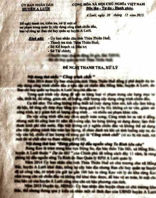 Điều tra vụ mạo danh chánh văn phòng huyện gửi văn bản đề nghị thanh tra sai phạm