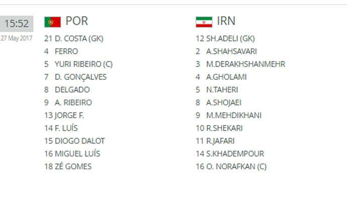 truc tiep u20 bo dao nha vs u20 iran