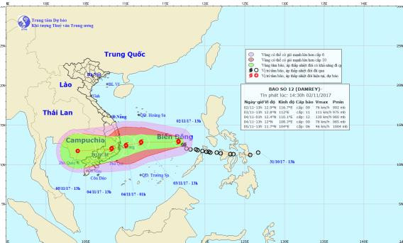 tin bão số 12 mới nhất