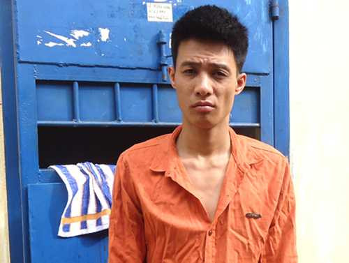 Lê Trọng Hùng tại cơ quan điều tra.