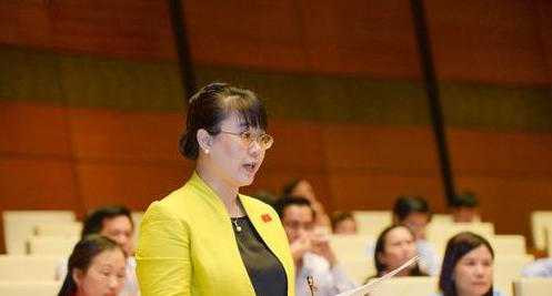 Bà Nguyễn Thị Nguyệt Hường trong một lần phát biểu tại Quốc hội khoá 13. Ảnh: N.A