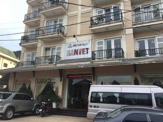 Khách sạn Hanvet, thị trấn Tam Đảo - nơi đang diễn ra cuộc họp của Hội đồng tiền lương Quốc gia bàn phương án tăng lương tối thiểu vùng năm 2017 cho người lao động - ảnh: Văn Duẩn