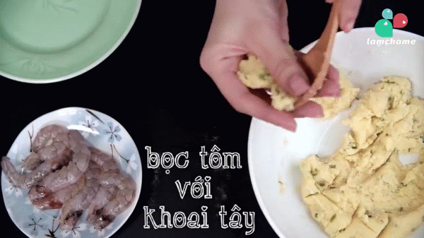 khoai tây trứng muối bọc tôm - ảnh 6
