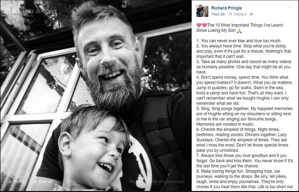 Ông bố chia sẻ 10 bài học đắt giá sau khi mất con trai khiến hàng nghìn người thức tỉnh