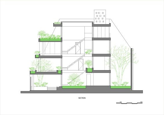 Ngất ngây với ngôi nhà mỗi tầng được thiết kế như một khu vườn xanh mướt