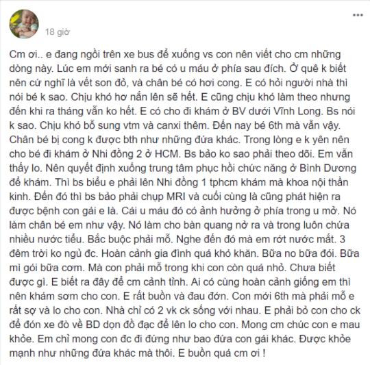 Thấy vết bớt đỏ tưởng nốt ruồi son, mẹ ngã ngửa khi biết đó là trọng bệnh