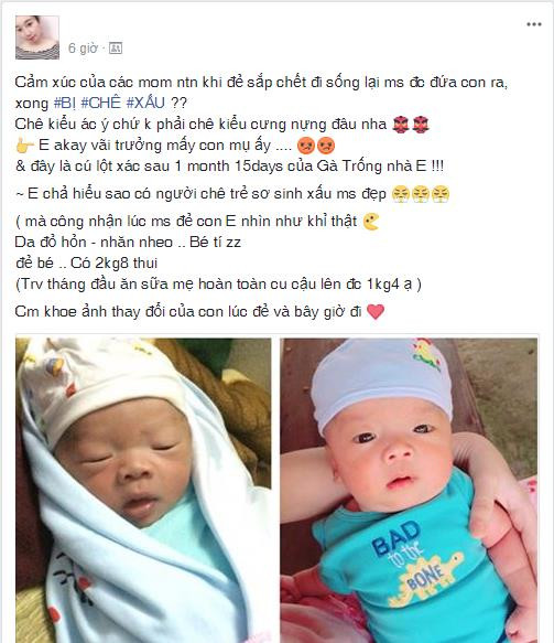 Con ra đời bị chê xấu, mẹ khoe ảnh bé lột xác sau vài tuần khiến nhiều người ngỡ ngàng