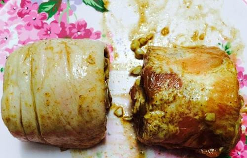 Khéo tay vào bếp làm thịt ba chỉ cuộn ướp ngũ vị lạ miệng