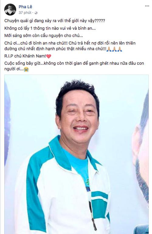 Diễn viên hài Khánh Nam qua đời ở tuổi 52 sau thời gian dài chống chọi bệnh tật