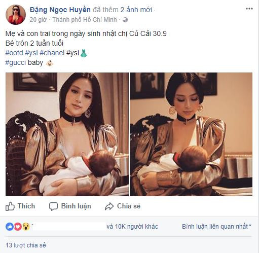 Loạt ảnh chứng minh Huyền Baby xứng danh mẹ bỉm sữa hot nhất mạng xã hội